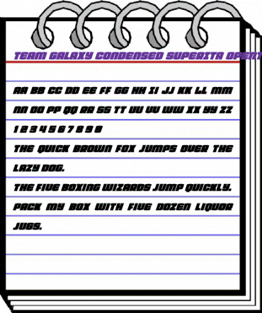 Team Galaxy Condensed SuperIta Regular animated font preview Team Galaxy Condensed SuperIta Regular animated font preview