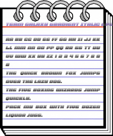 Team Galaxy Gradient Italic Regular animated font preview Team Galaxy Gradient Italic Regular animated font preview