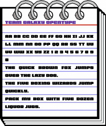 Team Galaxy Regular animated font preview