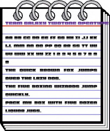 Team Galaxy Twotone Regular animated font preview Team Galaxy Twotone Regular animated font preview
