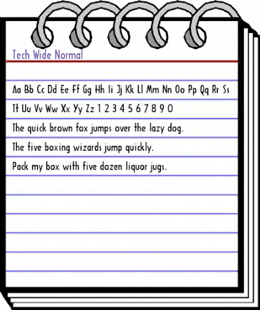 Tech-Wide Normal animated font preview Tech-Wide Normal animated font preview