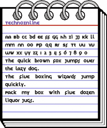 TechnoInline Regular animated font preview