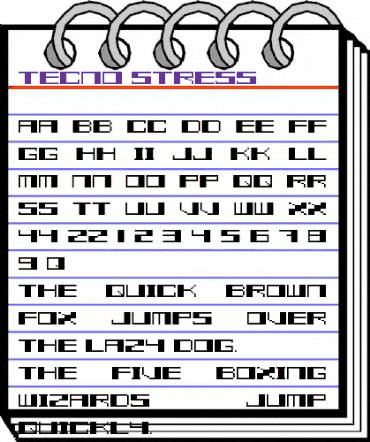 TECNO STRESS Regular animated font preview