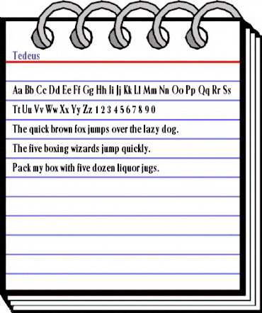 Tedeus Regular animated font preview Tedeus Regular animated font preview