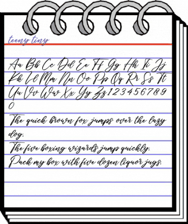 teeny tiny Regular animated font preview