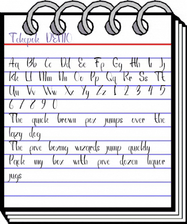 Tekepok DEMO Regular animated font preview