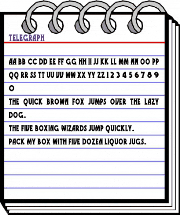 Telegraph Regular animated font preview