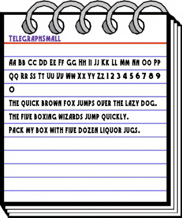 TelegraphSmall Regular animated font preview