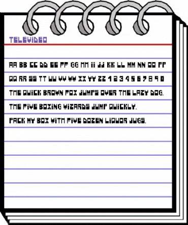 Televideo Regular animated font preview