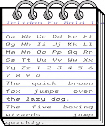 Telidon Ex Bold Italic animated font preview Telidon Ex Bold Italic animated font preview