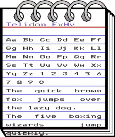 Telidon ExHv Regular animated font preview Telidon ExHv Regular animated font preview