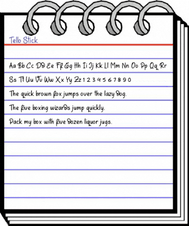 Tello Stick Regular animated font preview