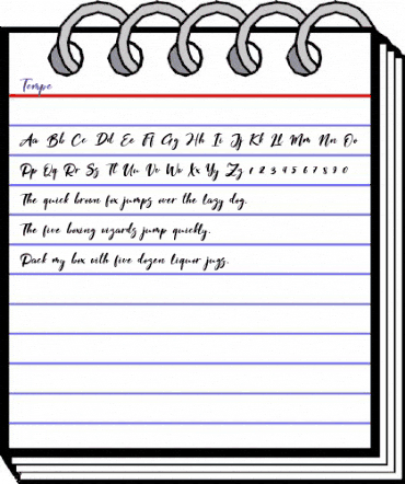 Tempe! Regular animated font preview