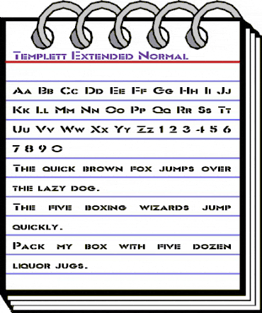 Templett Extended Normal animated font preview Templett Extended Normal animated font preview