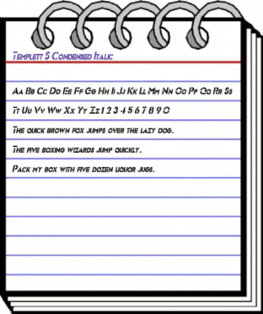 Templett S Condensed Italic animated font preview Templett S Condensed Italic animated font preview