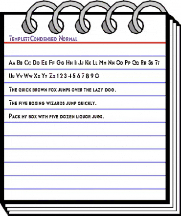 TemplettCondensed Normal animated font preview TemplettCondensed Normal animated font preview