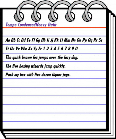 Tempo-CondensedHeavy HeavyItalic animated font preview Tempo-CondensedHeavy HeavyItalic animated font preview
