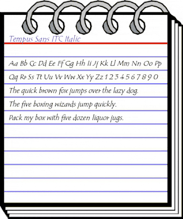 Tempus Sans ITC Italic animated font preview Tempus Sans ITC Italic animated font preview