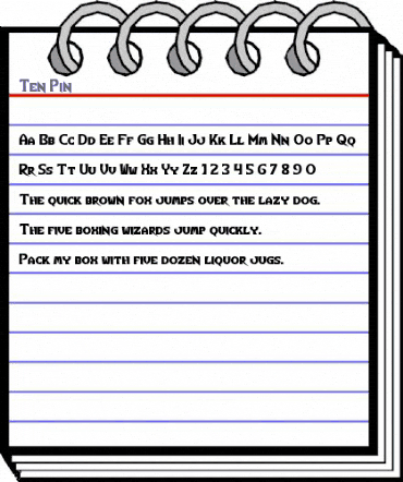 Ten Pin Regular animated font preview