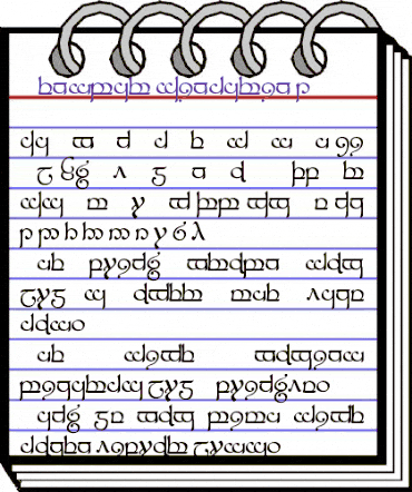 Tengwar Sindarin-1 Regular animated font preview