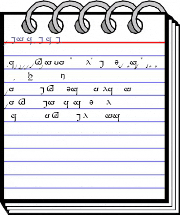 Tengwar Sindarin-A Regular animated font preview