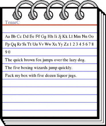 TenseC Regular animated font preview TenseC Regular animated font preview