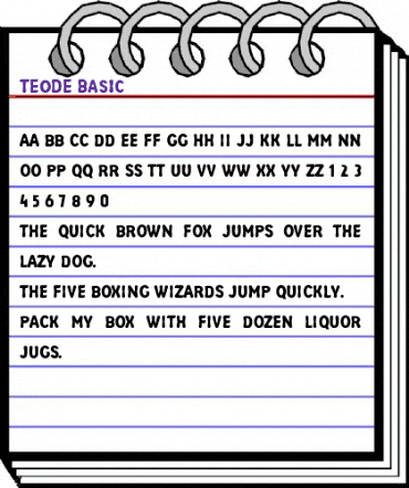 TEODE BASIC Regular animated font preview