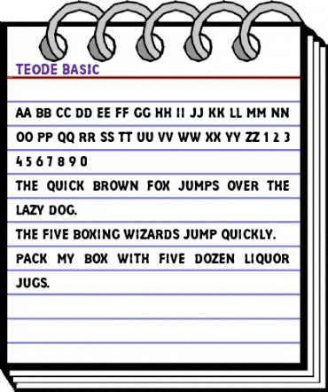 TEODE BASIC Regular animated font preview TEODE BASIC Regular animated font preview