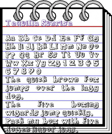 Tequilla Sunrise Regular animated font preview Tequilla Sunrise Regular animated font preview