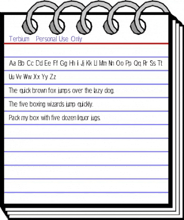 Terbium - Personal Use Only Regular animated font preview Terbium - Personal Use Only Regular animated font preview