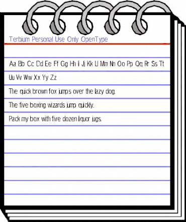 Terbium - Personal Use Only Regular animated font preview Terbium - Personal Use Only Regular animated font preview