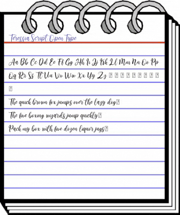 Teressia Script Regular animated font preview Teressia Script Regular animated font preview