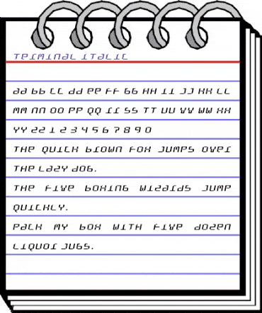 Terminal Italic animated font preview Terminal Italic animated font preview