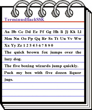 TerminusBlackSSK Regular animated font preview