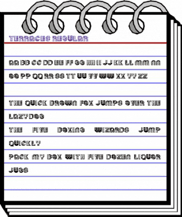 Terraces Regular animated font preview Terraces Regular animated font preview