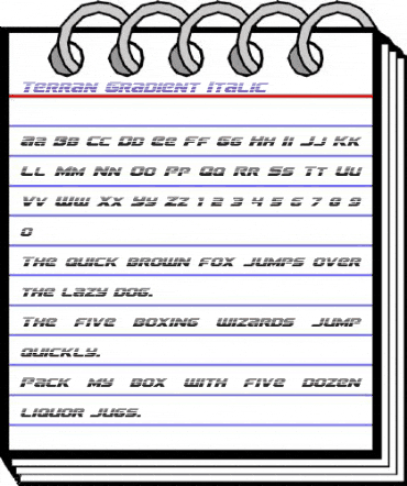 Terran Gradient Italic Italic animated font preview Terran Gradient Italic Italic animated font preview