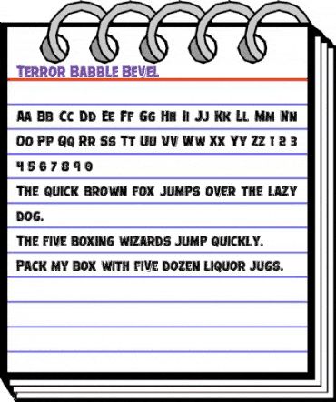 Terror Babble Bevel Regular animated font preview Terror Babble Bevel Regular animated font preview