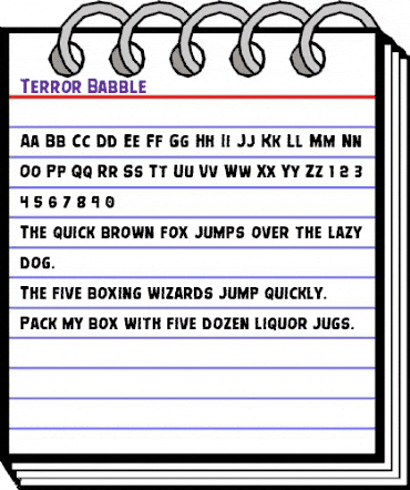 Terror Babble Regular animated font preview Terror Babble Regular animated font preview