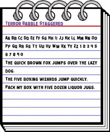 Terror Babble Staggered Regular animated font preview Terror Babble Staggered Regular animated font preview