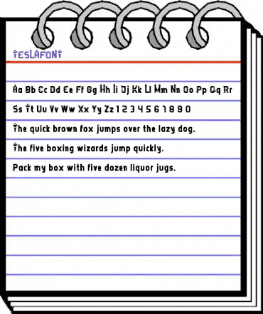 TESLAFONT Regular animated font preview