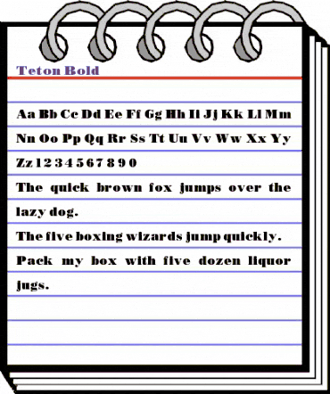 Teton Bold Regular animated font preview Teton Bold Regular animated font preview