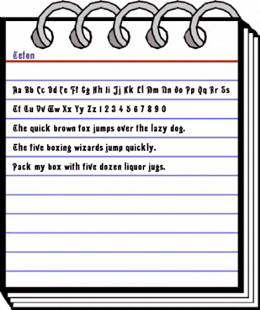 Teton Regular animated font preview