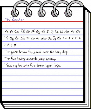 Tex Regular animated font preview