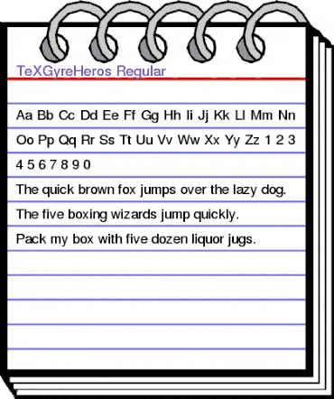 TeX Gyre Heros Regular animated font preview TeX Gyre Heros Regular animated font preview