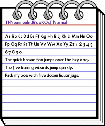 TFNeueneulndBooKOsf Normal animated font preview