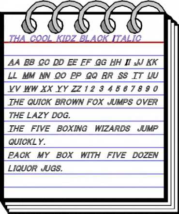 Tha Cool Kidz Black Black Italic animated font preview Tha Cool Kidz Black Black Italic animated font preview