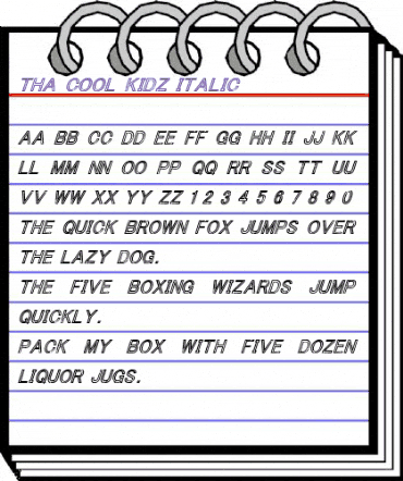 Tha Cool Kidz Italic animated font preview