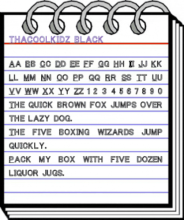 Tha Cool Kidz Black Regular animated font preview Tha Cool Kidz Black Regular animated font preview