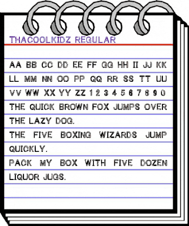 Tha Cool Kidz Regular animated font preview