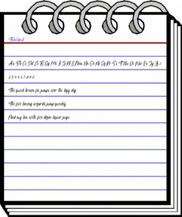 Thailand Regular animated font preview